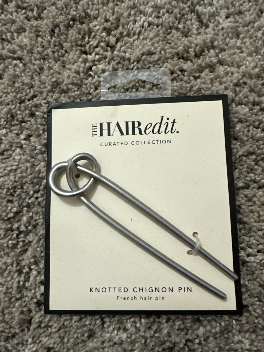 The Hair Edit Knotted Chignon Pin - Silver